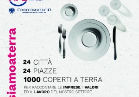 Ristoratori in piazza a manifestare i tutta Italia il grido d'allarme dei pubblici esercizi: “Siamo a terra”